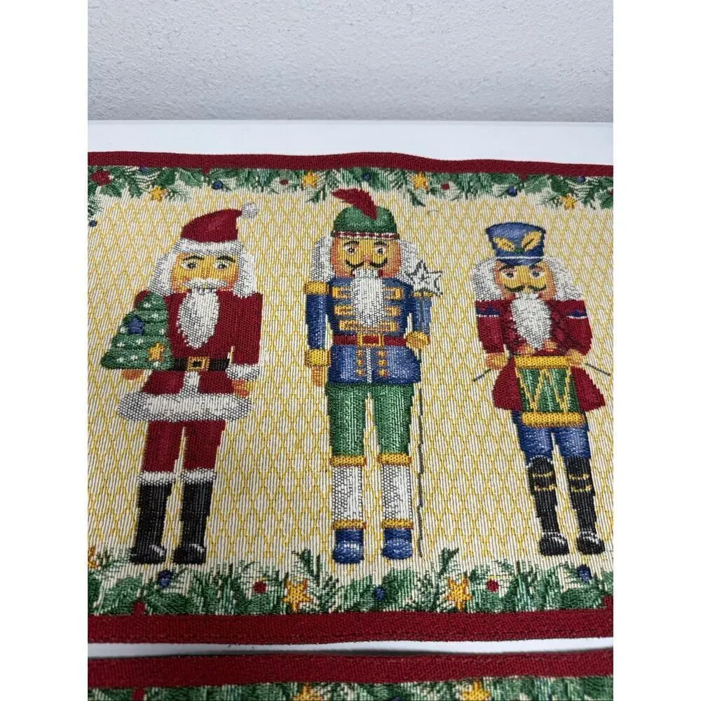 Vintage Current Set of 4 Nutcracker Tapestry Placemats Christmas 18
